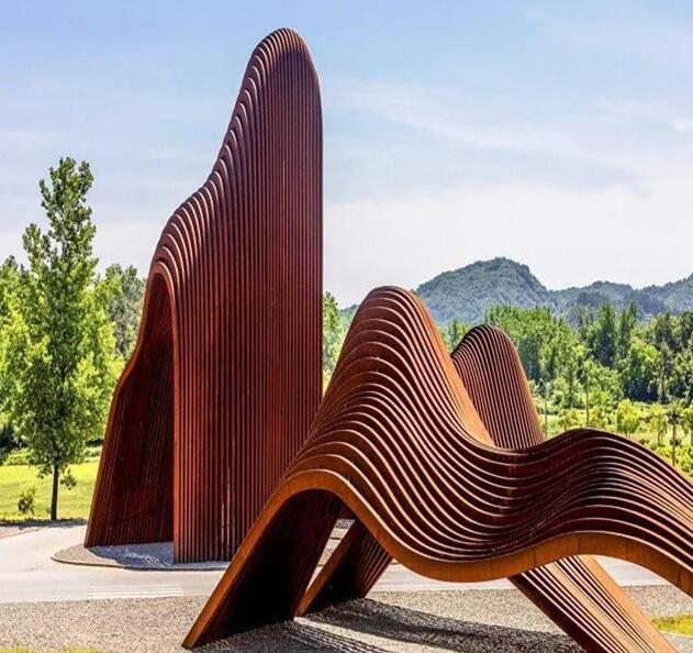 青县锈钢板造型